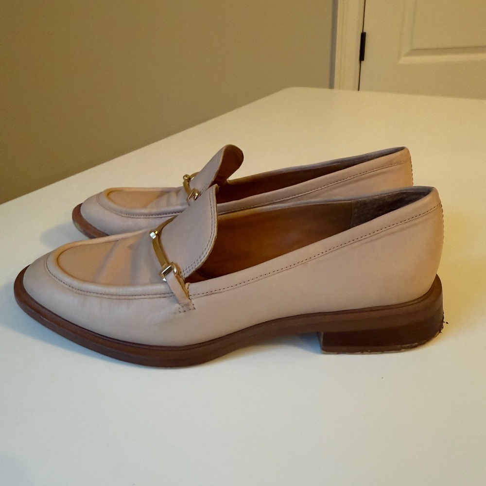 Sarto Tan Leather Loafers for Women